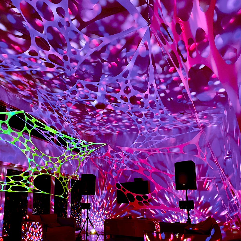 Red Neon Web UV Neon Web – DJ Warehouse Hire