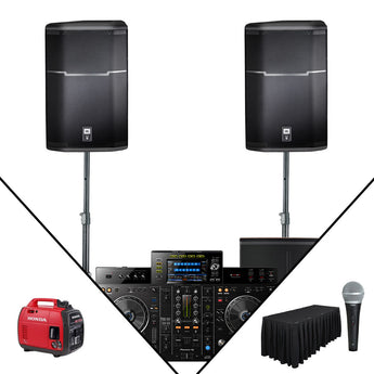 Portable Complete DJ System with 1 x Subwoofer and Generator
