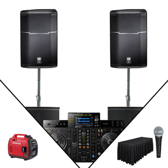 Portable Complete DJ System with 2 x Subwoofer and Generator