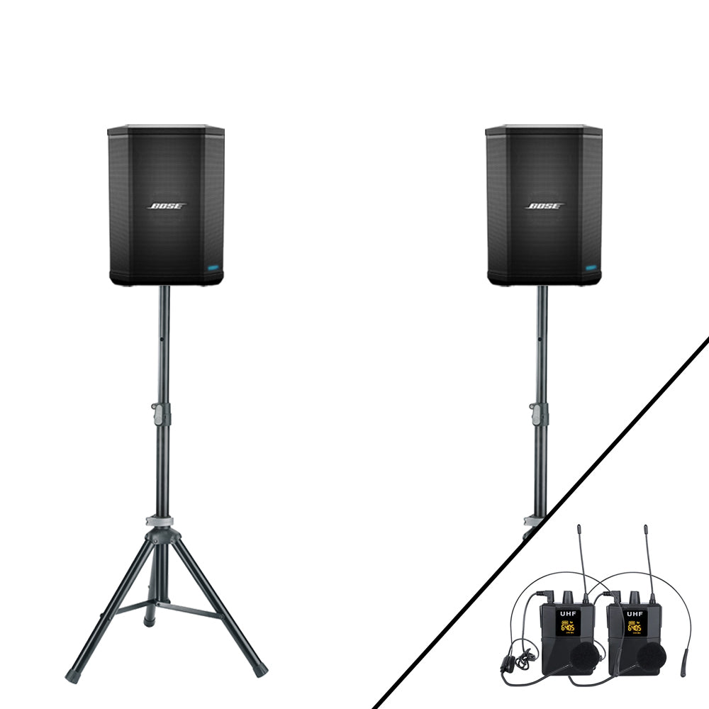 Portable PA System - 2 x Wireless Headset Microphones